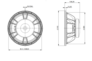B&C 12FW64 Woofer 12” 8 Ohm – Terminali Faston