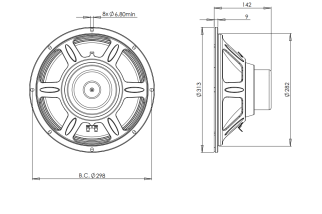 B&C 12CL76 Woofer 12” 4/8 Ohm – Terminali Faston