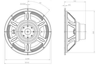 B&C 12CLA76 Woofer 12” 8 Ohm – Terminali Faston