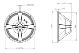 B&C Speakers 12HPL64 - Woofer 12” - 8 Ohm – Terminali Faston