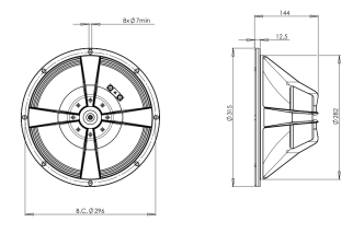 B&C 12HPL76 - Terminali Faston